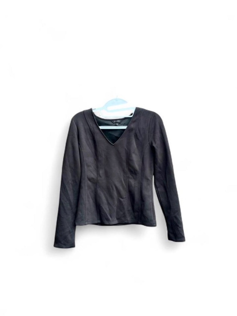 Banana Republic Black V-Neck Long Sleeve Top